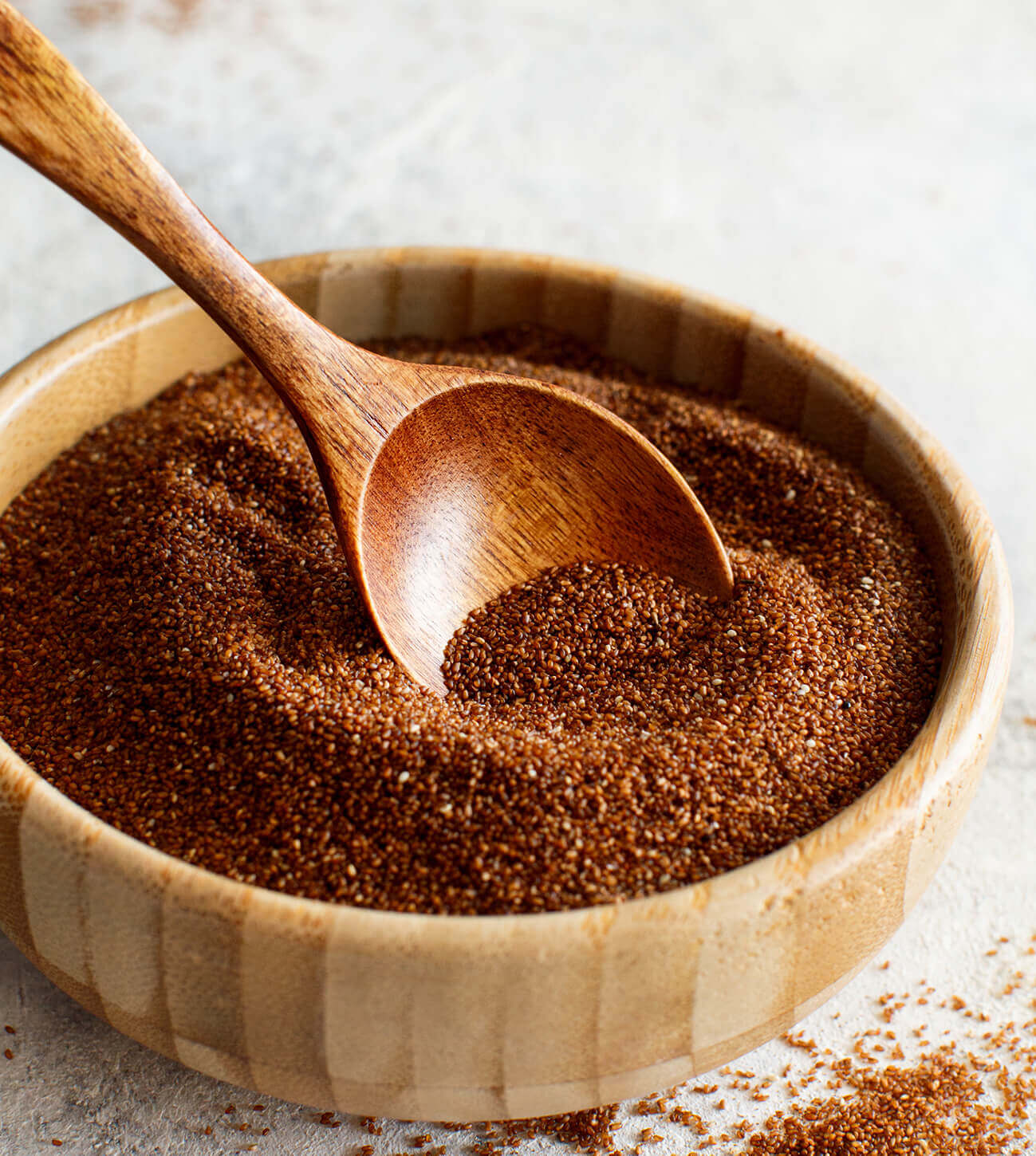 Gluten och spannmål, en skål med quinoa