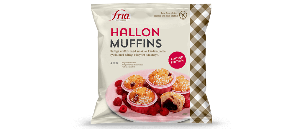 Glutenfria Hallonmuffins