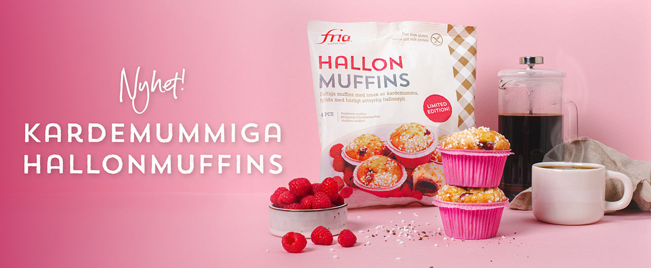 Glutenfria Hallonmuffins